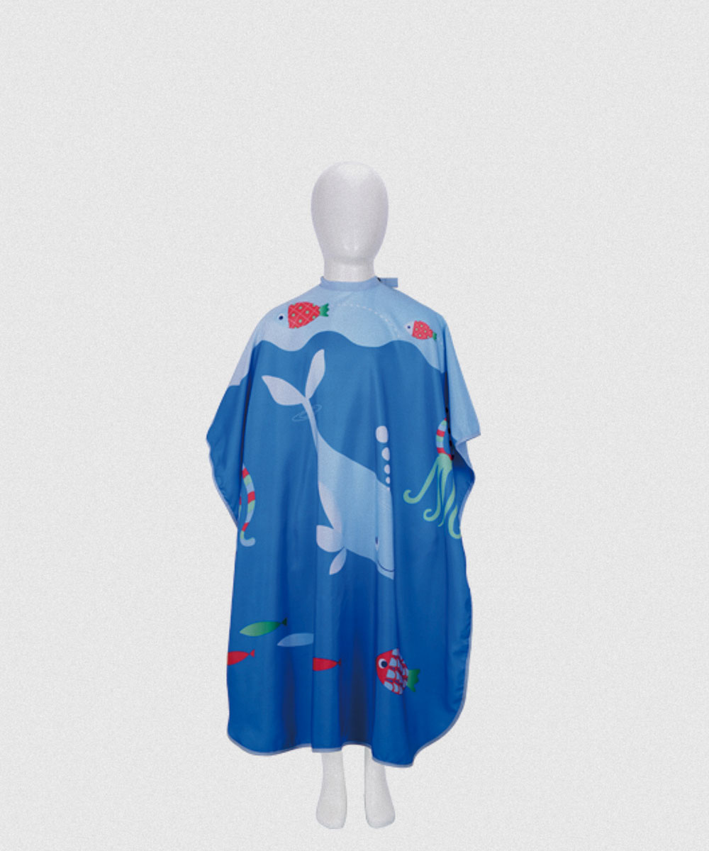 KIDS CAPE WHALE PRINT