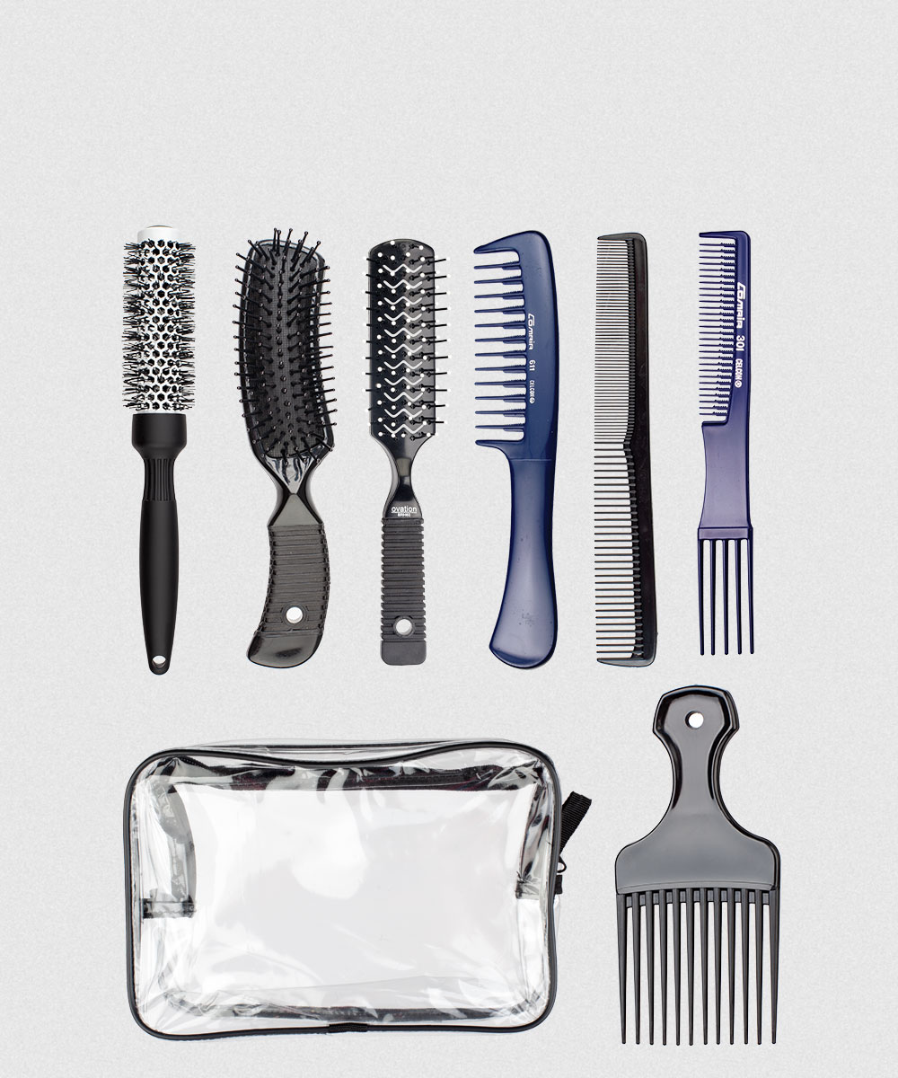 8-PC BRUSH AND COMB SET
