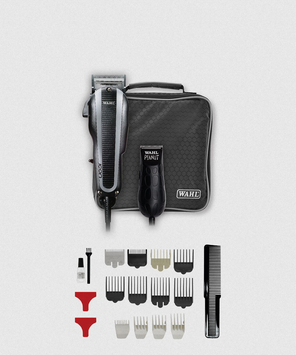 WAHL ICON CLIPPER & BLACK PEANUT TRIMMER KIT