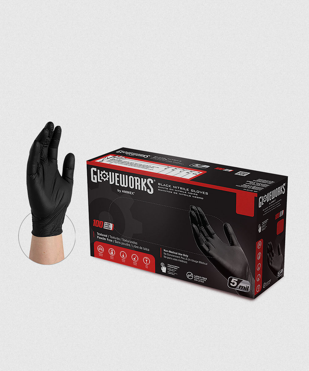 GLOVEWORKS NITRILE GLOVES (M)