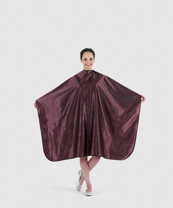 DELUXE GLIMMER SATIN CUTTING CAPE-PURPLE