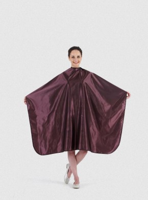 DELUXE GLIMMER SATIN CUTTING CAPE-PURPLE